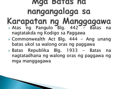 ano ang batas republika bilang 1190 ng 1954|Mga Patakaran at Programa upang Mapaunlad ang .